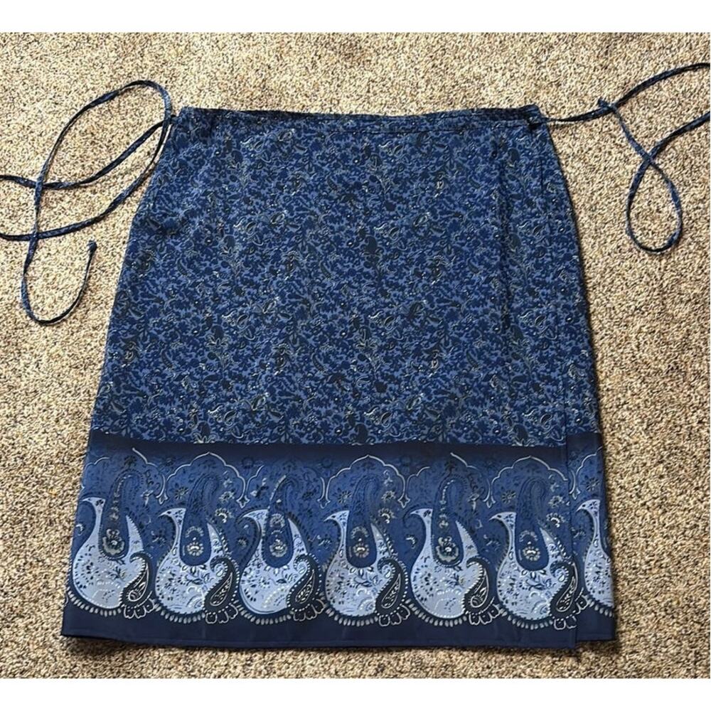 Y2K studio y blue wrap skirt size large